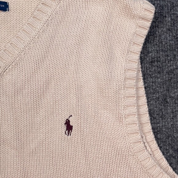Ralph Lauren Cream V-Neck Sweater Vest - Picture 4 of 15